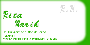 rita marik business card